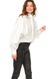 Silvian Heach |   Blouse with batwing sleeves Lamarsa | white  | Picture 6