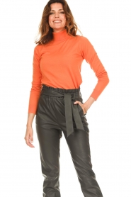 Silvian Heach :  Turtleneck sweater Nunteg | orange  - img4