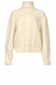 Silvian Heach |  Knitted turtleneck sweater Cezar | natural   | Picture 1
