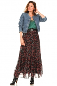 Silvian Heach |  Midi skirt with animal print Lekef | multi  | Picture 3