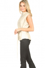 STUDIO AR |  Sleeveless leather top Sadie | natural  | Picture 7