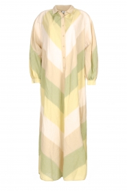 Devotion |  Striped maxi dress Bina | green  | Picture 1