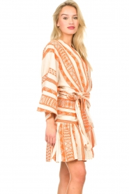 Devotion |  Wrap dress with print Omia | orange  | Picture 7