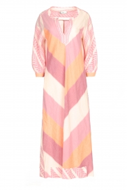  Maxi dress with striped print Khalis | pink