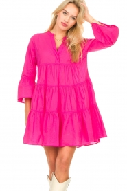 Devotion |  Cotton dress with ruffles Hague | pink  | Picture 2