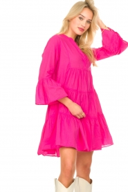Devotion |  Cotton dress with ruffles Hague | pink  | Picture 6