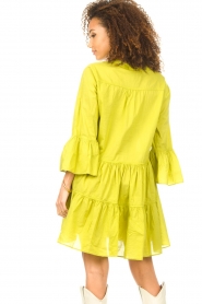 Devotion |  Cotton dress with ruffles Hague | green  | Picture 7