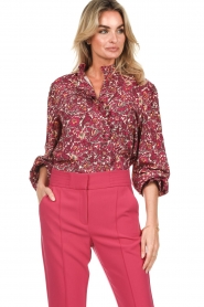 Aaiko :  Blouse with flower print Eliza | pink - img5