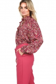 Aaiko :  Blouse with flower print Eliza | pink - img7