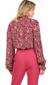 Aaiko :  Blouse with flower print Eliza | pink - img8