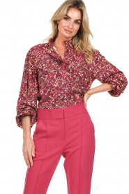 Aaiko :  Blouse with flower print Eliza | pink - img6