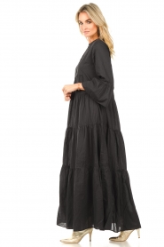 Devotion | Katoenen maxi-jurk Rochella | zwart   | Afbeelding 8