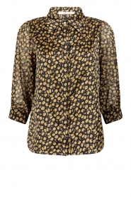  Blouse with flower print Fyna | black