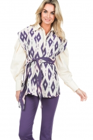 Aaiko |  Reversible waistcoat Melissa | purple  | Picture 4