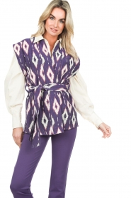 Aaiko |  Reversible waistcoat Melissa | purple  | Picture 5