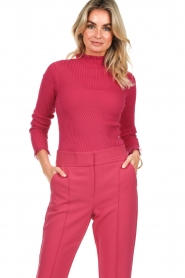 Aaiko |  Ribbed turtleneck sweater Vida | pink  | Picture 5