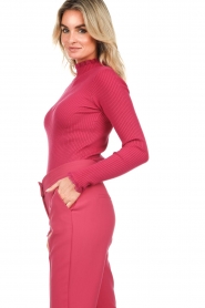 Aaiko |  Ribbed turtleneck sweater Vida | pink  | Picture 7