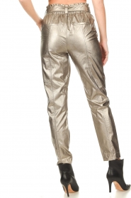 Aaiko |  Faux leather paperbag pants Mally | metallic  | Picture 7