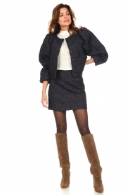 Aaiko |  Jacket with puff sleeves Evie | blue  | Picture 3