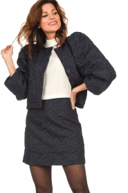 Aaiko |  Jacket with puff sleeves Evie | blue  | Picture 2
