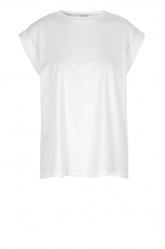 Notes Du Nord |  T-shirt with filled sleeve insert Porter | white