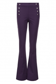 Aaiko |  Trousers with buttons Solla | purple