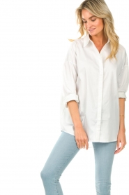 Notes Du Nord :  Oversized poplin blouse Kira | white  - img7
