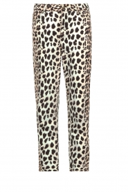Notes Du Nord |  Straight fit jeans with animal print Venice | black  | Picture 1