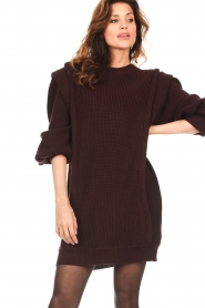 IRO :  Knitted dress Lorely | bordeaux - img6