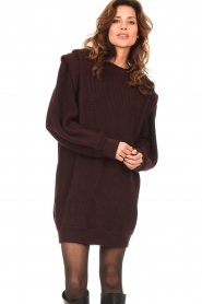 IRO :  Knitted dress Lorely | bordeaux - img2