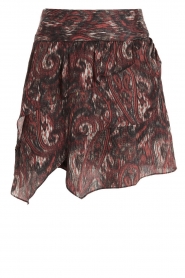 IRO |  Silk ruffle skirt Zully | red    | Picture 1