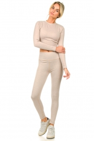 Lune Active |  Ribbed sports leggings Luna | beige  | Picture 3