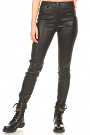 STUDIO AR :  Stretch leather pants Sammy | black  - img6