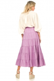 Antik Batik |  Cotton Pleated Maxi Skirt Kira | purple  | Picture 5
