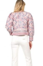 Antik Batik :  Flower print jacket Helene | pink - img6