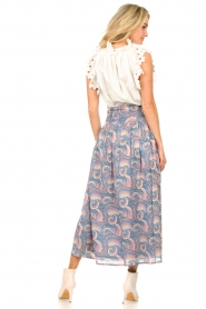 Antik Batik |  Midi skirt with paisley print Pietra | blue  | Picture 7