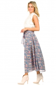 Antik Batik |  Midi skirt with paisley print Pietra | blue  | Picture 6