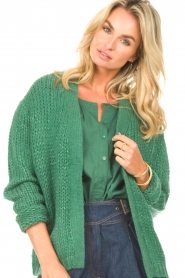 Les Favorites |  Knitted cardigan Robbie | green  | Picture 8