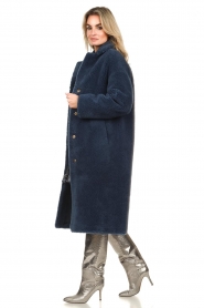 STUDIO AR :  Reversible teddy coat Florance | blue  - img5