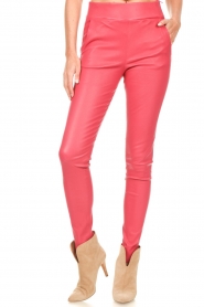 STUDIO AR |  Lamb leather stretch leggings Eden | pink | Picture 4