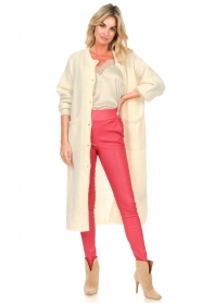 STUDIO AR |  Lamb leather stretch leggings Eden | pink | Picture 2