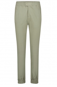 Ibana |  Leather jogger Porto | sage green  | Picture 1