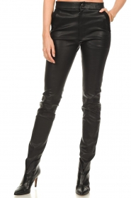 Ibana |  Stretch leather pants Pepper | black  | Picture 9