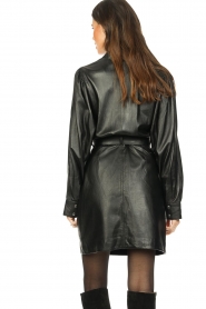Ibana |  Leather dress Dries | black  | Picture 8