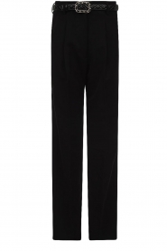 Liu Jo |  Belted trousers Pieghe | black  | Picture 1