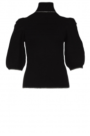Liu Jo |  Turtleneck with puff sleeves Luna | black   | Picture 1
