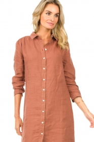 Knit-ted :  Linen blouse dress Bailey | red - img8