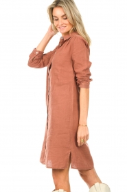 Knit-ted :  Linen blouse dress Bailey | red - img6