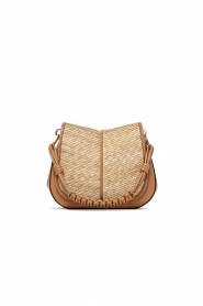 Gianni Chiarini |  Leather shoulder bag with jute Helena | natural  | Picture 1
