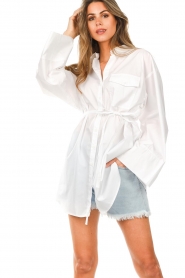 Twinset |  Boyfiend blouse Camicia | white  | Picture 4